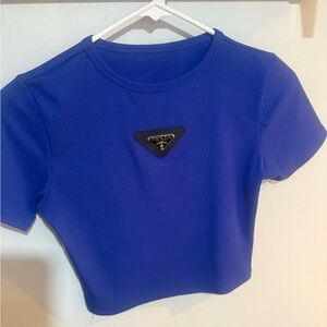 Prada Blue Crop Top